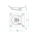 4er Set SPP UP-01 Zurrmulde einfach –  , 800 daN (800 kg) Zugkraft