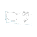 Wohnwagen Spiegel konvex 410 x 140 mm – Universeller Rückblickspiegel mit Gummibefestigung