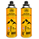 2x Gaskartusche 220g Ventilkartusche Butangas CRV Kartusche für Campingkocher