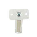 2x Stauklappen Dreh Riegel weiß Vorreiber 3,5 mm Grundplatte