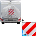 Set Fahrradschutzhülle XL für 2 Fahrräder inkl. Warntafel Spanien reflektierend