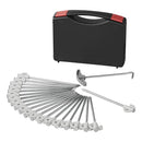 20 Stk. Felsbodenheringe im Koffer 20cm Metall Heringe - mit Kunststoffhaken