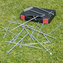 20 Stk. Felsbodenheringe mit Koffer 23cm Metall Heringe - geschweißter Querstift