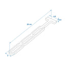 8x Gummi Spannring  Gummistroppe dreistufig 280 mm - Stroppe für Anhängerplanen