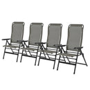 4x Via Mondo Campingstuhl "Alto Cinzo" 7 fach verstellbar breite Armlehen kompaktes Packmaß