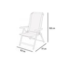 4x Via Mondo Campingstuhl "Alto Cinzo" 7 fach verstellbar breite Armlehen kompaktes Packmaß