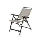 2x Via Mondo Campingstuhl "Basso Crema" 7 fach verstellbar breite Armlehen kompaktes Packmaß