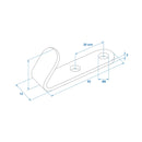 6x Garderobenhaken Kleiderhaken 52x13 mm Camping Küchenhaken, Wandhaken Metall