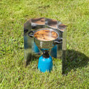 Koch-Windschutz für Gaskocher Camping Aluminium Windschutz faltbar 49 x 36 cm