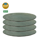 4er Set Koziol flache Teller 26cm Outdoor Campinggeschirr 100% organic, Grau