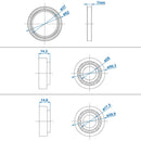 1-4 Stück APT Radlagersatz Lagersatz Konisch passend für AL-KO 1636/1637