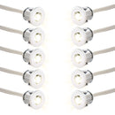 10x Einbaustrahler 12V Mini LED-Spot 50lm Leuchte Chrom für Wohnwagen, Wohnmobil
