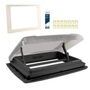 MPK VisionStar L pro Schwarz Dachhaube 70x50 + Dichtmasse Adapterrahmen pssd. für Ducato