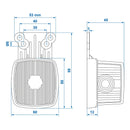 Positionsleuchten rot weiß Rückstrahler mit Halter, Anhänger Begrenzungsleuchte