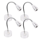 4er Set Aufbauspot Led flexiblem Schwanenhals 12v, 120lm, Ø65x110-260mm
