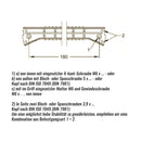 Wohnwagen Rangiergriff 4er Set 180 mm, Kunststoff, Schwarz