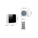 Splitklimaanlage für Wohnwagen | bis 25m3 | Timer | Temparaturvorwahl | 240V | FFB