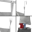 Faltbarer Wäschekorb 65 x 80 cm – Wäschesack mit Tür- & Klebehaken