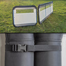 Windschutz Windbarikade aufblasbar | 150D Polyester | 480x140 cm | grau