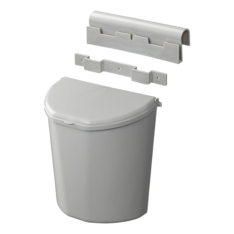 Abfalleimer grau, inkl. Halterung, 6L oder 10L - versch. Größen - kompaktes Maß