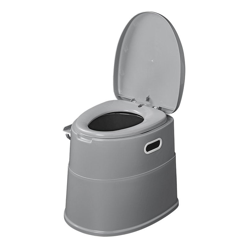 Tragbare teilbare Campingtoilette – Kompakte Eimertoilette mit Softclosing & WC-Halter
