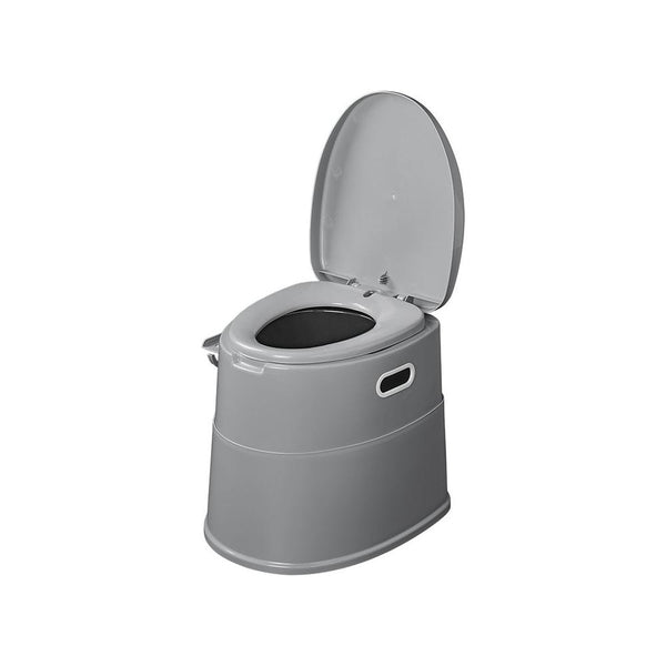 Tragbare teilbare Campingtoilette – Kompakte Eimertoilette mit Softclosing & WC-Halter