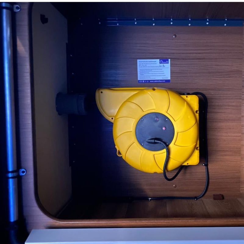 Roll-Up-Cable CEE Stromkabel/Anschlusskabel 20m autom. aufrollbare Kabeltrommel