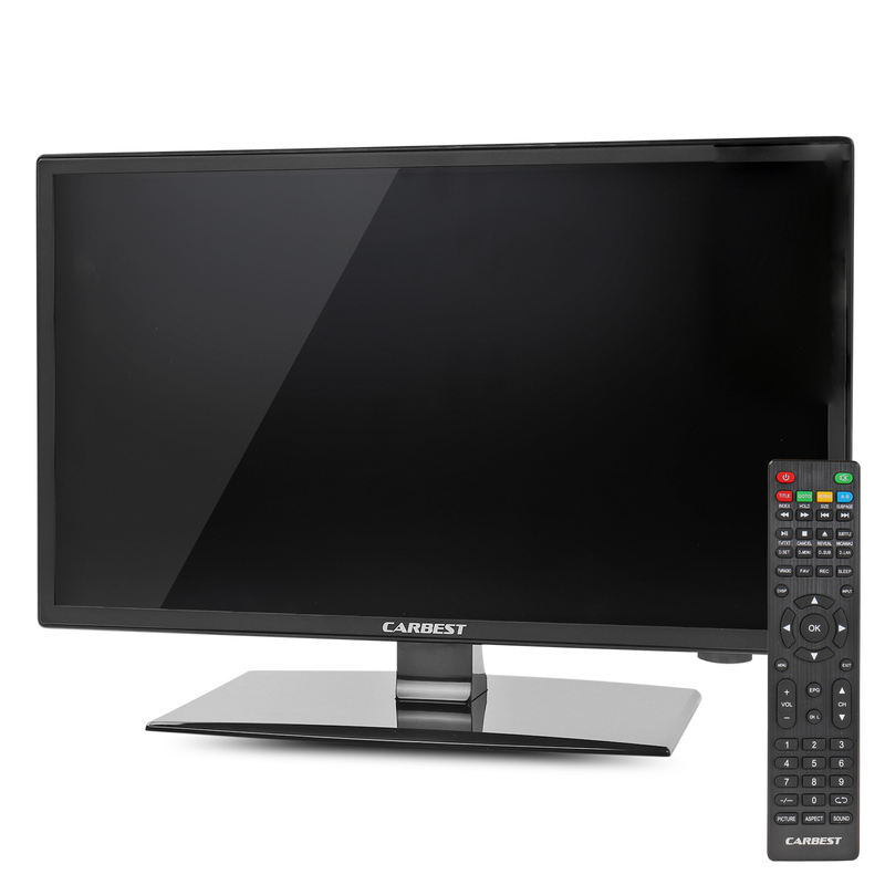 Carbest LED TV 18,5" DVB-T2, S2, C DVD Player USB 12 & 220V HDMI DVBT-Antenne