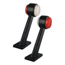 LED Umrissleuchte 12/24V – Rot/Weiß, 166x193 mm, wasserdicht,