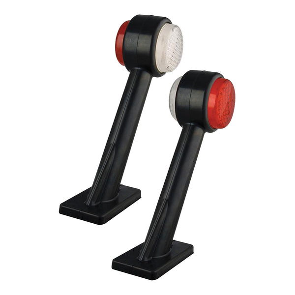 LED Umrissleuchte 12/24V – Rot/Weiß, 166x193 mm, wasserdicht,