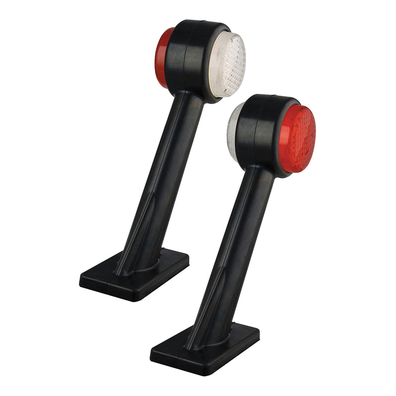 LED Umrissleuchte 12/24V – Rot/Weiß, 166x193 mm, wasserdicht,