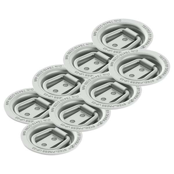 8er Set SPP UP-03 Zurrmulde rund –  , 250 daN (250 kg) Zugkraft