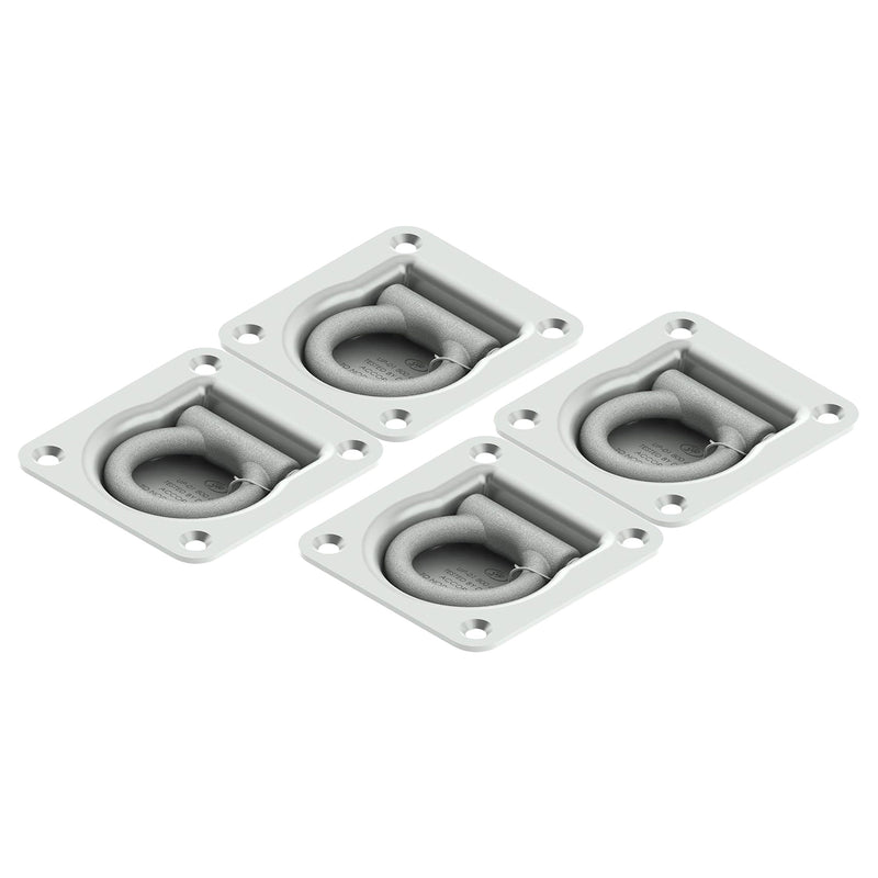 4er Set SPP UP-01 Zurrmulde einfach – Dekra-geprüft, 800 daN (800 kg) Zugkraft