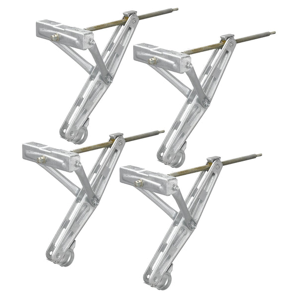 4er Set Ausdrehstütze 1500 kg 619 mm – Stabile Eckstütze für Wohnwagen