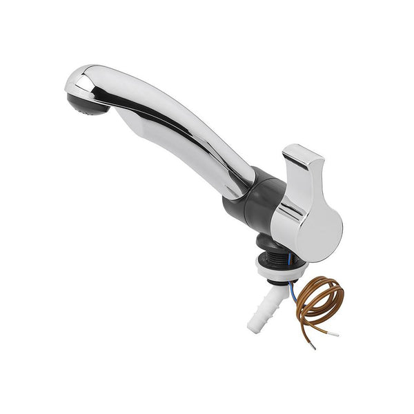 Kalt-Wasserhahn Style 2005 12V Ø20 mm – Schwenkbar, Chrom/Schwarz, für Wohnmobil & Caravan