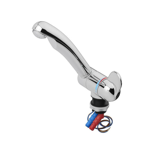 Mischbatterie Style 3000 12V Ø27 mm – 360° schwenkbar, gebogener Auslauf, Chrom