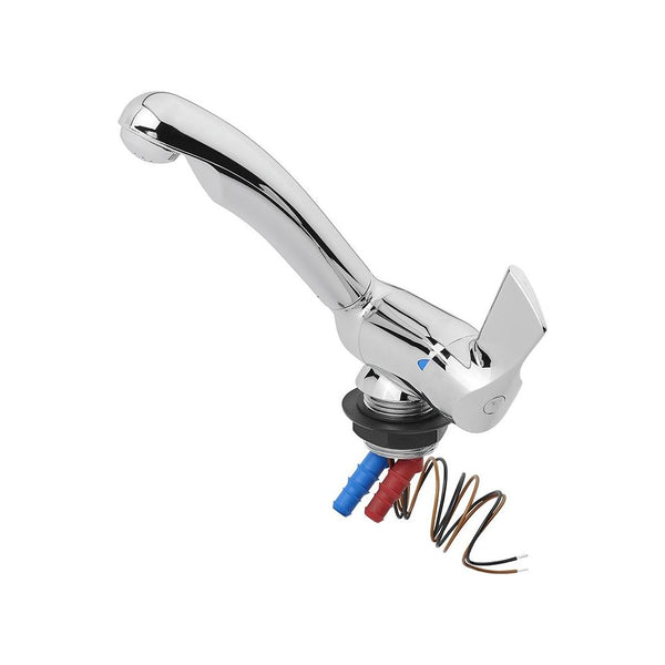 Mischbatterie Keramik Style 12V Ø33 mm – Klappbar, Chrom, für Wohnmobil & Boot