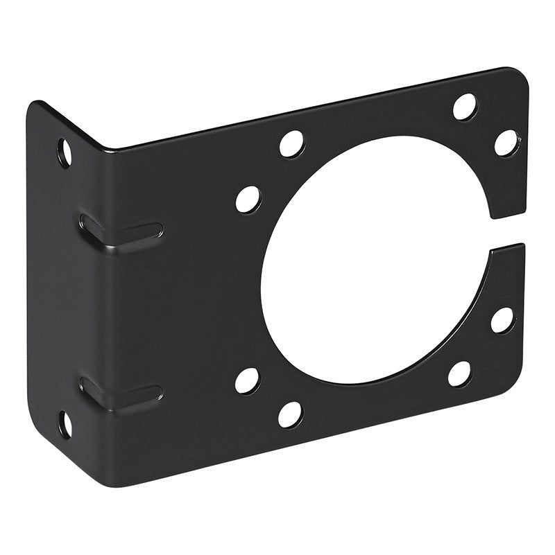 Steckdosenhalter Metall gewinkelt 9,25 x 7 cm – für 7- & 13-polige Anhängersteckdosen