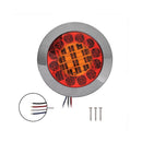 Rückleuchte 3 Funktionen 122mm 24LED chrom Schlussleuchte