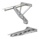 2er Set Ausdrehstütze 1500 kg 677 mm mit Montageplatte – Eckstütze für Wohnwagen