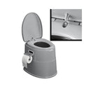 Tragbare teilbare Campingtoilette – Kompakte Eimertoilette mit Softclosing & WC-Halter