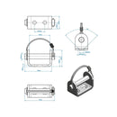 10er Set SPP UZ-02A V.1 Halterung für Stellbordscharnier 12 mm – Robuste Befestigung