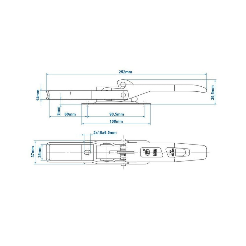 2er Set SPP ZB-05AA Exzenterverschluss –  , 880 daN (880 kg) Zugkraft