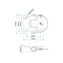 10er Set SPP ZW-03.40 Bordwandscharnier – Verzinkter Stahl, 73 x 71 mm, robust & langlebig