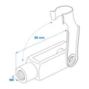 2er Set Gabelkopf M8 58mm mit Sicherungsbolzen für Bremsseil, Anhänger