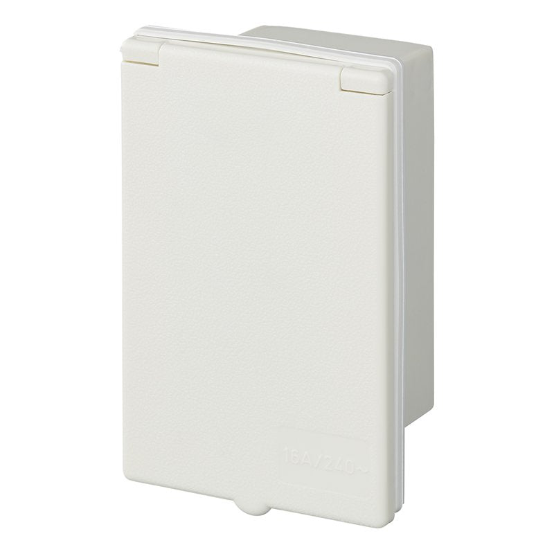 CEE Aussensteckdose weiß Spritzwasser geschützt 200-250V, 16A, 3 polig Wohnwagen