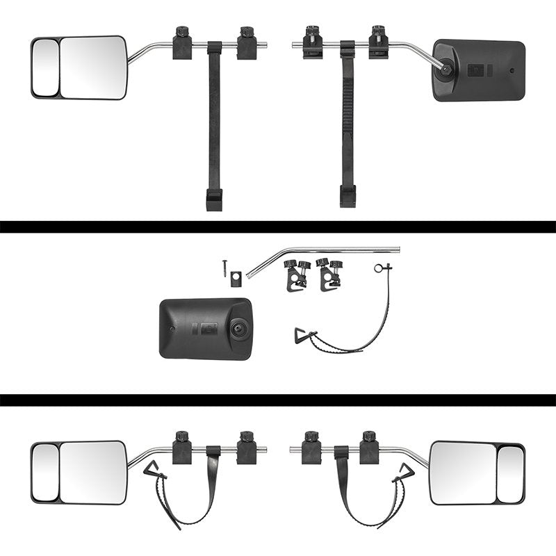 Wohnwagen Spiegel mit Flachglas & Toter-Winkel-Spiegel – 440 x 110 mm | Universal & E-Typ geprüft