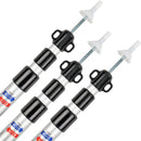 deiwo 3x Alu Zeltstange stufenlos Teleskop 98,5-230cm Aufstellstange Tarpstange