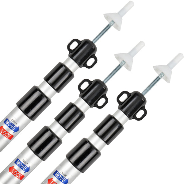 deiwo 3x Alu Zeltstange stufenlos Teleskop 98,5-230cm Aufstellstange Tarpstange