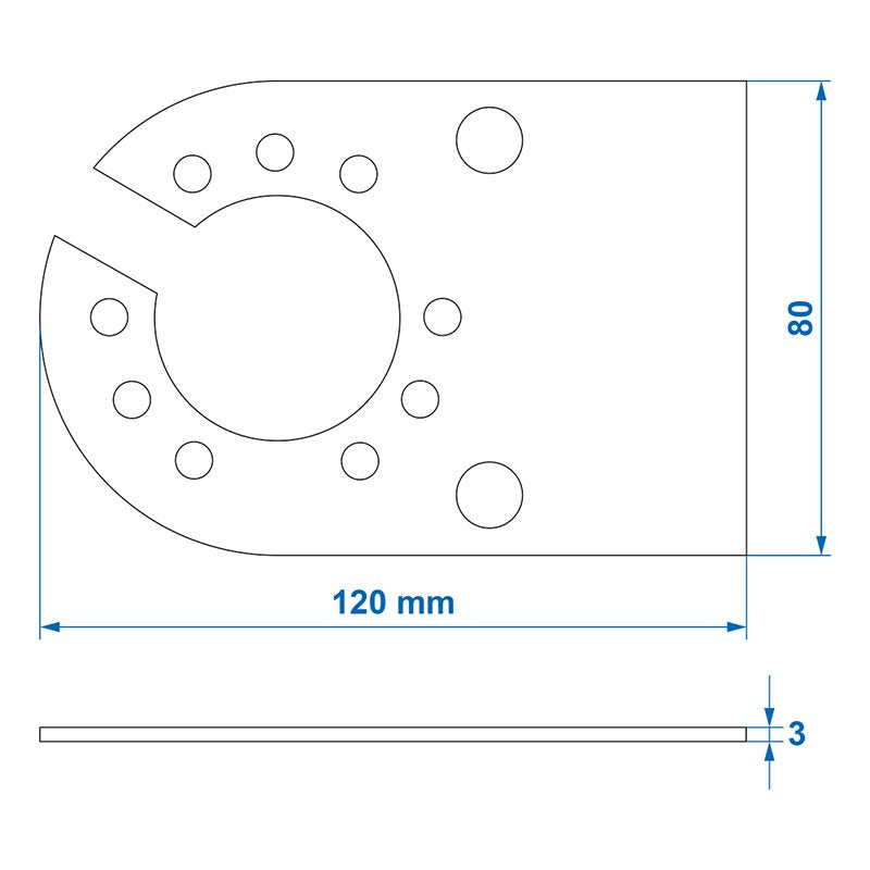 Steckdosenhalter Metall 12 x 8 cm – für 7- & 13-polige Anhängersteckdosen